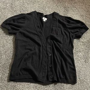 Worthington size Large Puff Cardigan Short- Sleeve